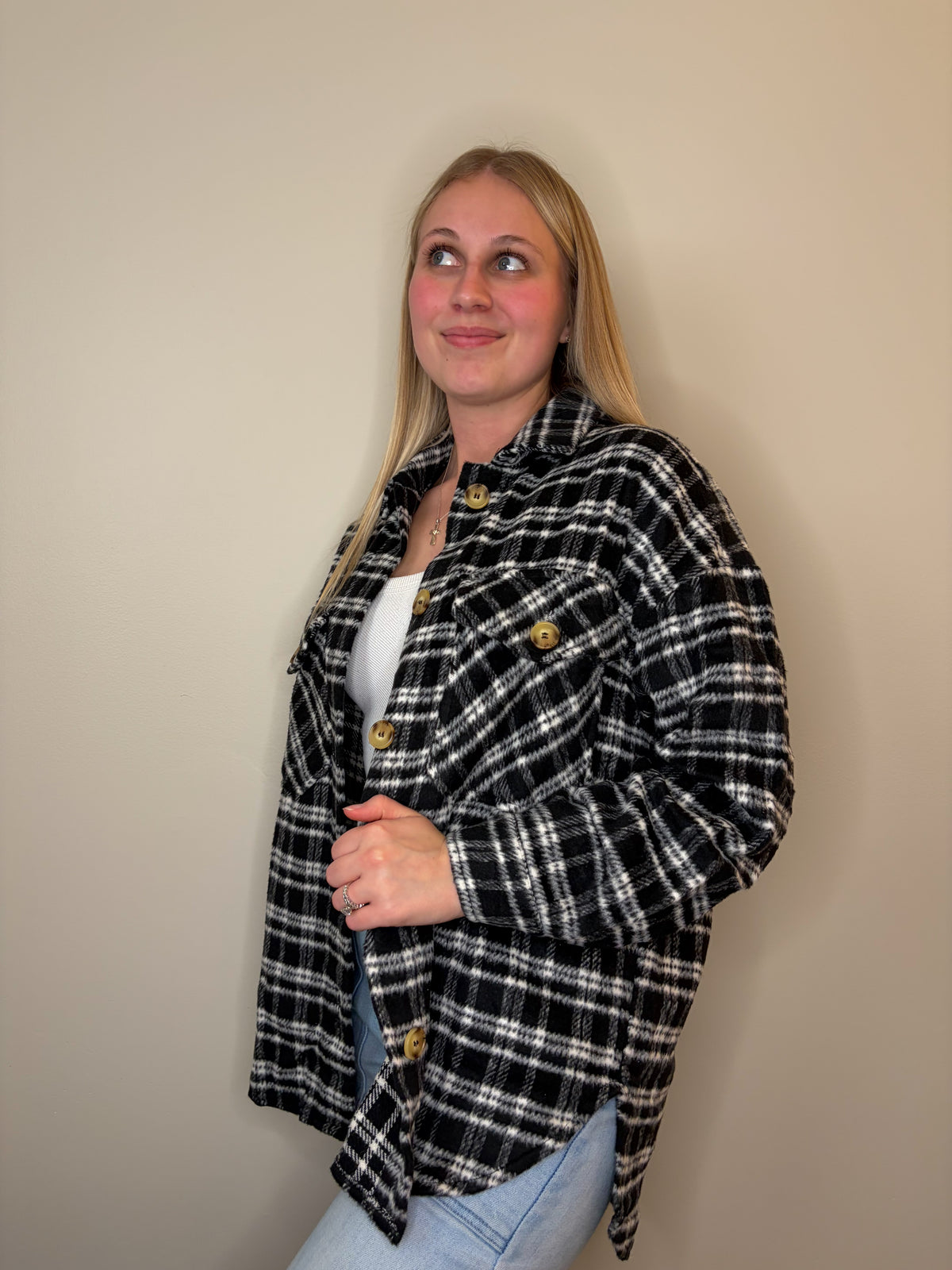 Black Plaid Shacket