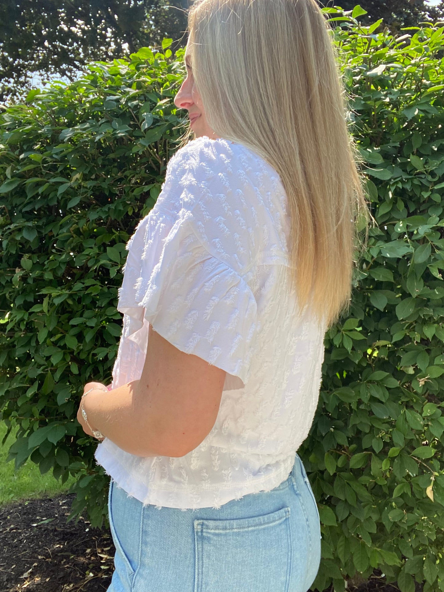 Textured Knit Casual Blouse