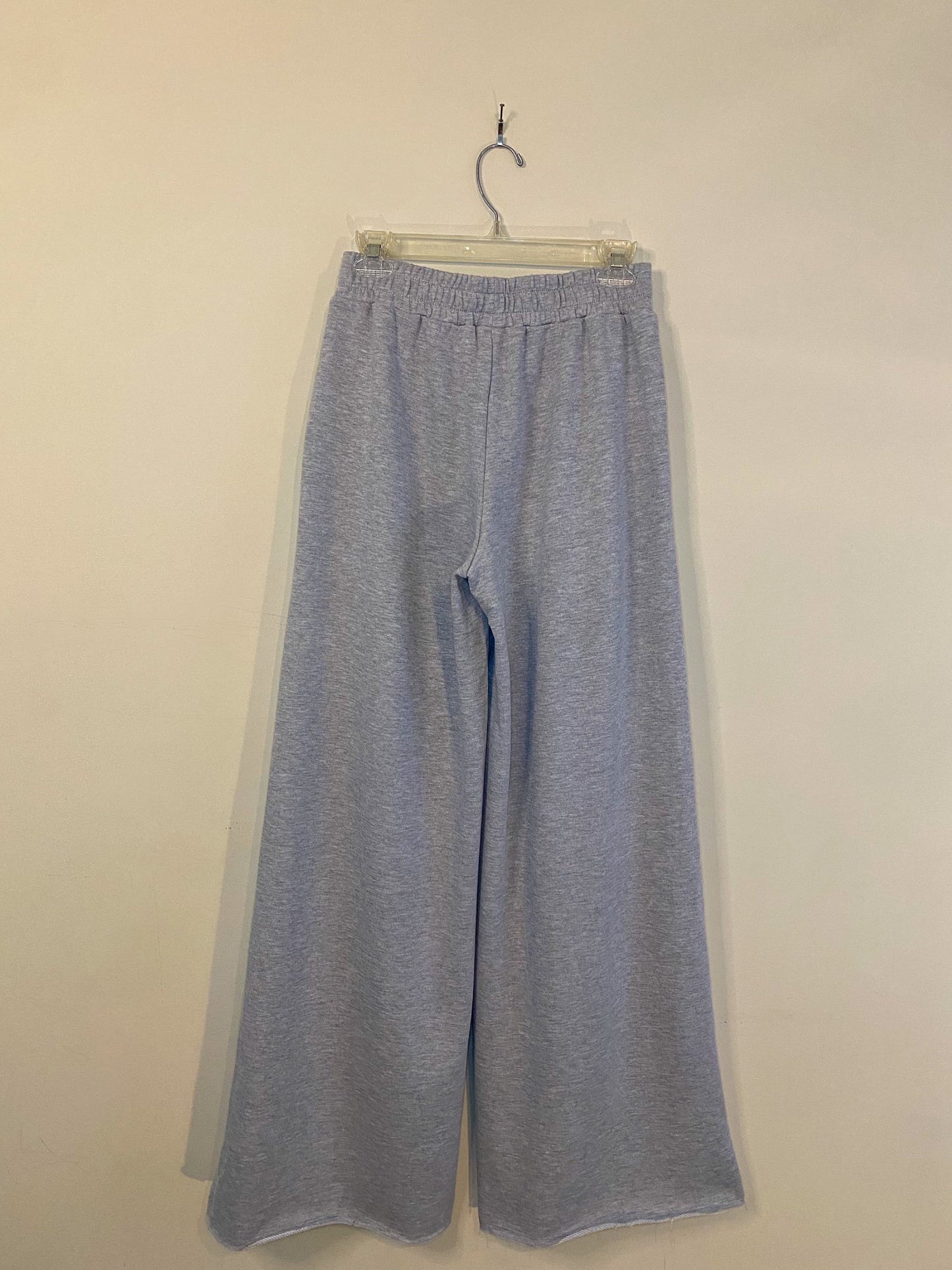 Wide-Leg Solid Knit Sweatpants