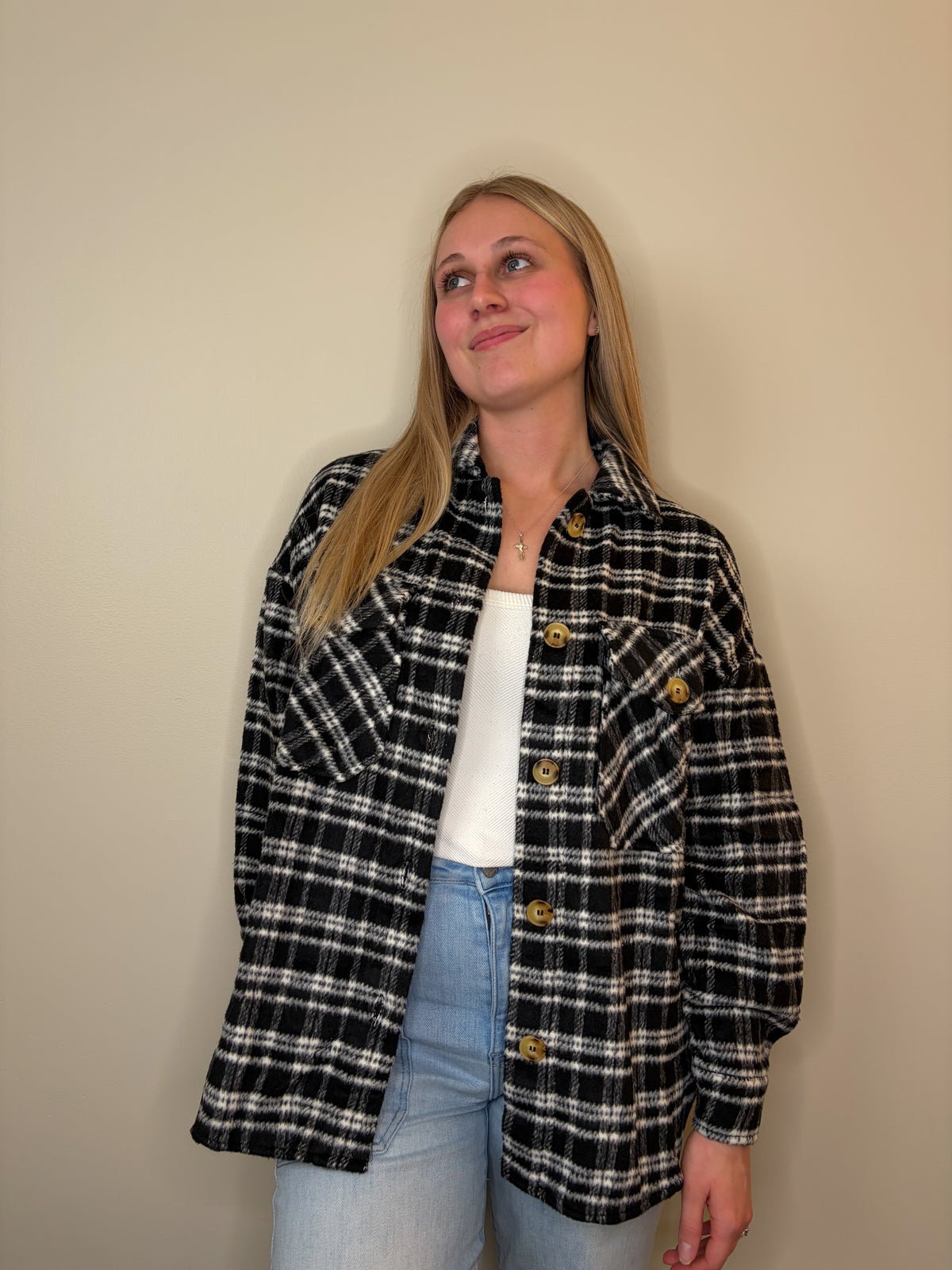 Black Plaid Shacket