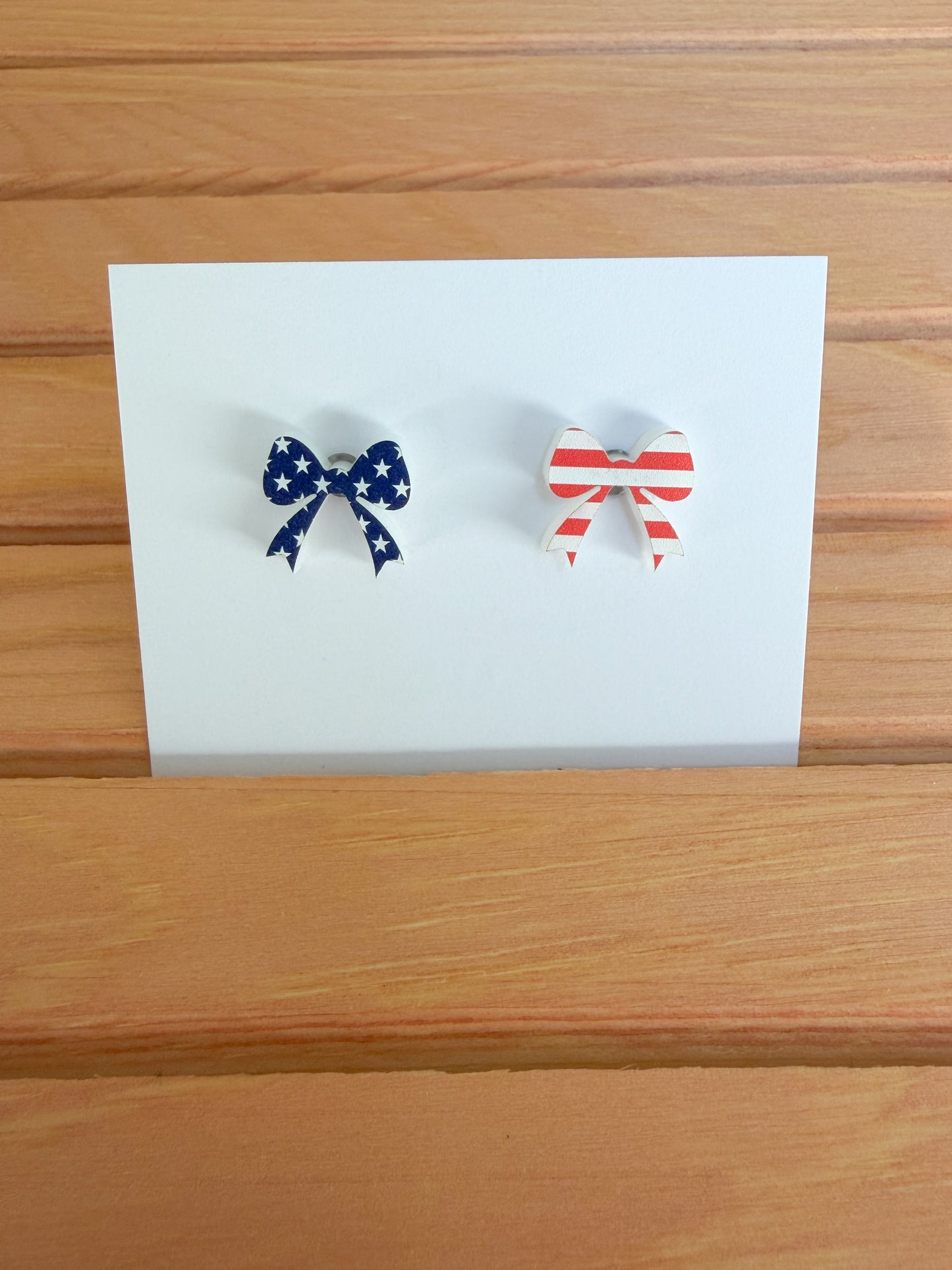 USA Bow Stud Earrings