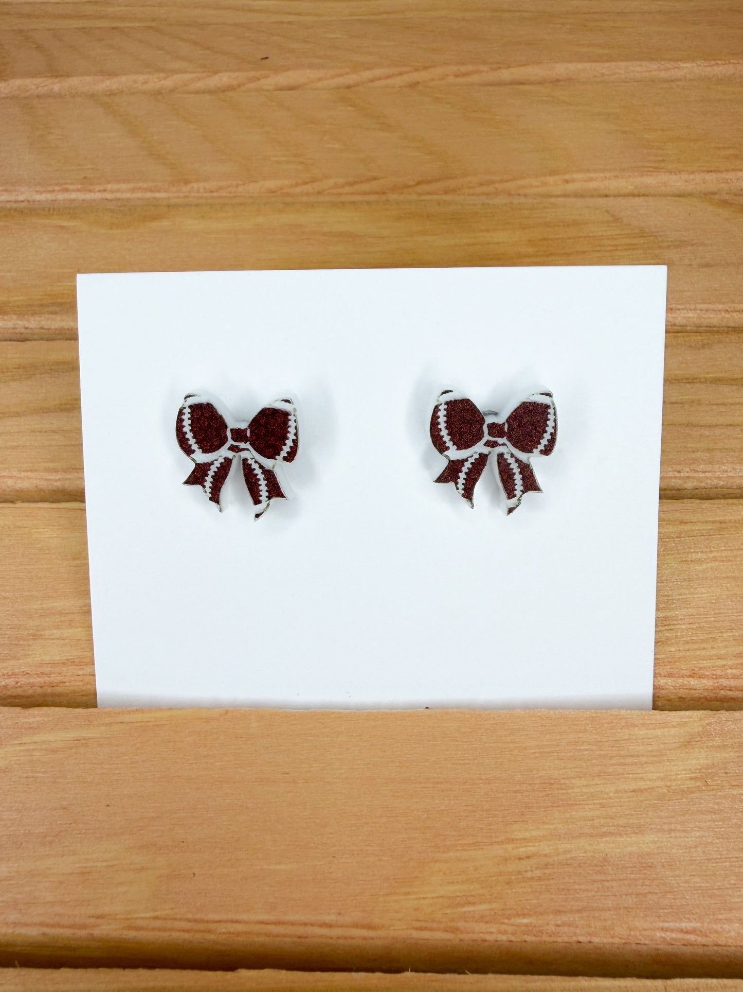 Football Bow Earrings