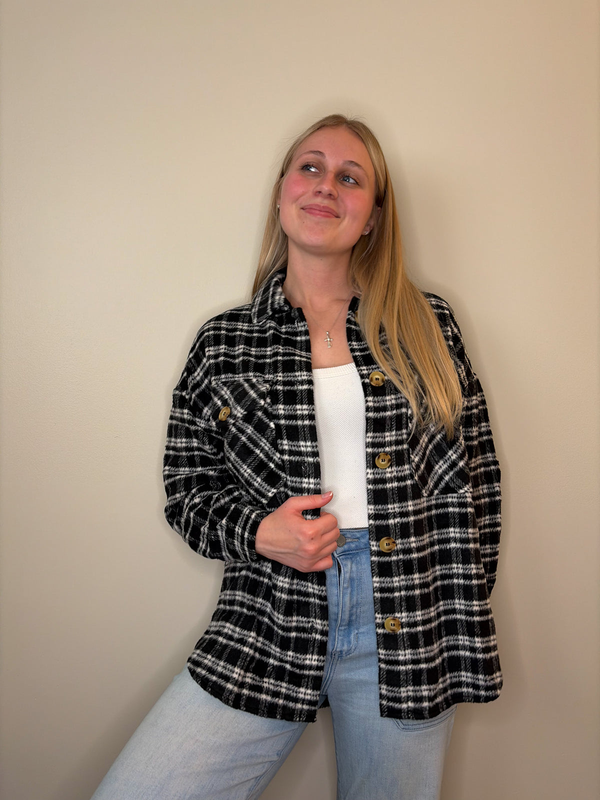 Black Plaid Shacket