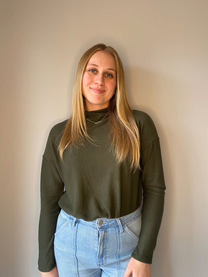 Long-Sleeve Mock-Neck Bodysuit