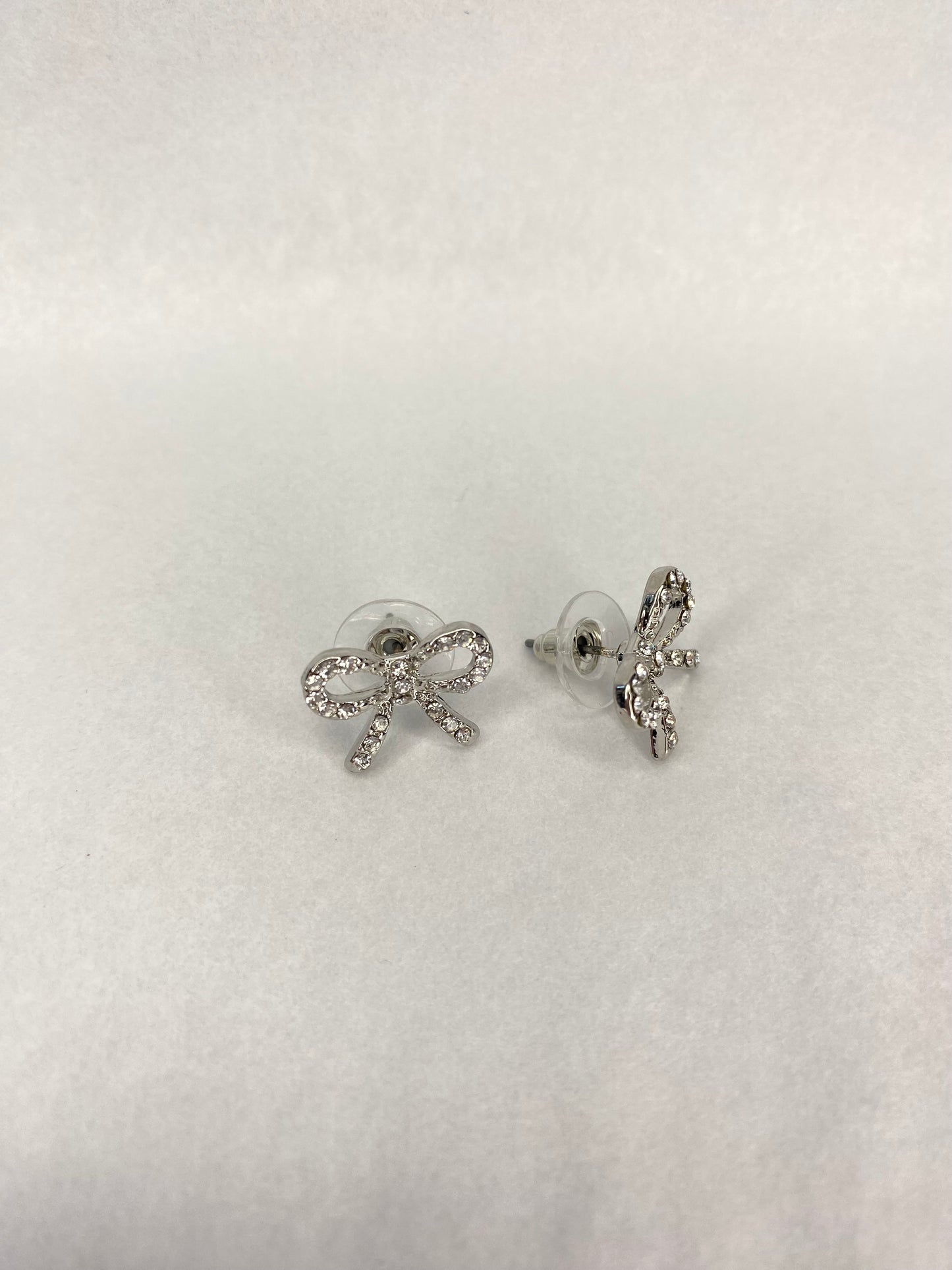 Gem Bow Stud Earrings