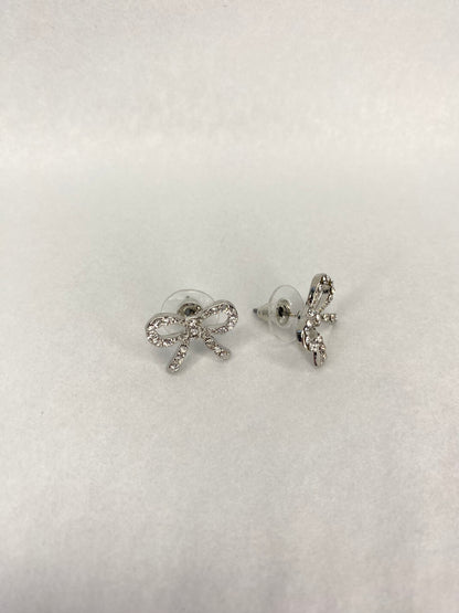 Gem Bow Stud Earrings