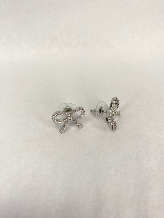 Gem Bow Stud Earrings