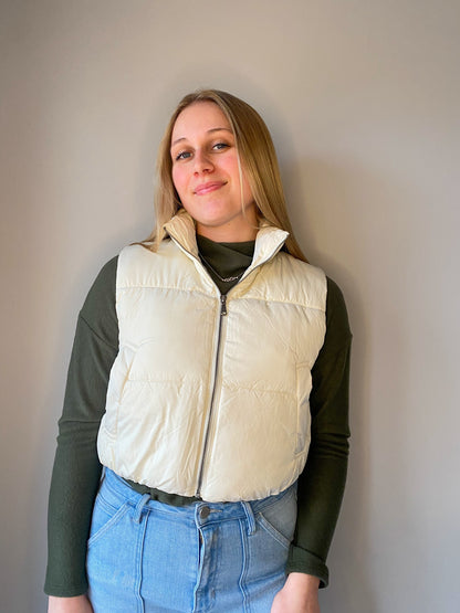 Cropped Puffer Vest
