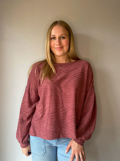 Overlap Back Long-Sleeve