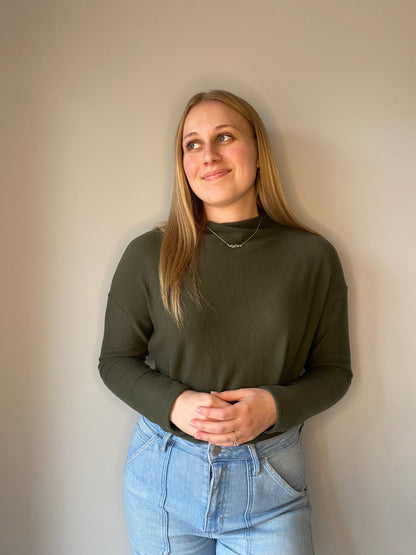 Long-Sleeve Mock-Neck Bodysuit