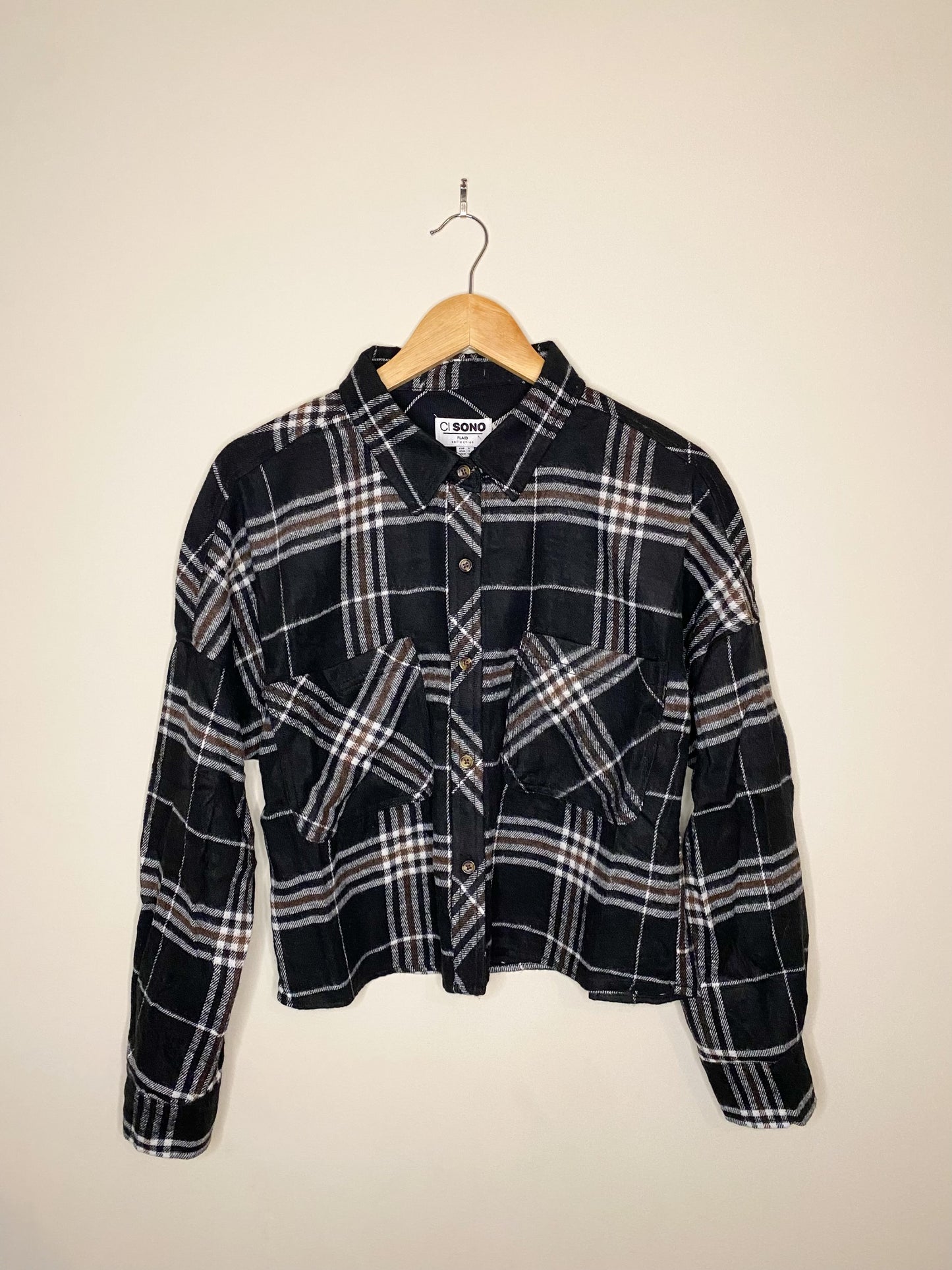 Cropped Long Sleeve Flannel