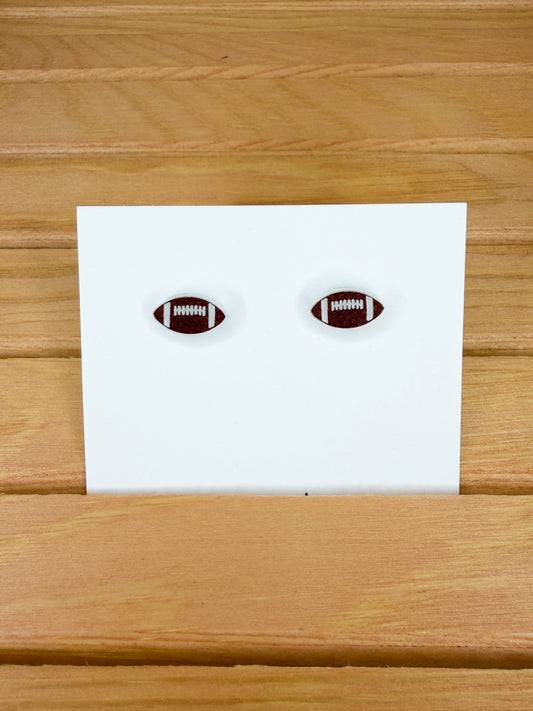 Football Stud Earrings