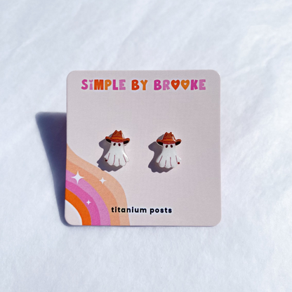 Ghost Cowboy Earrings