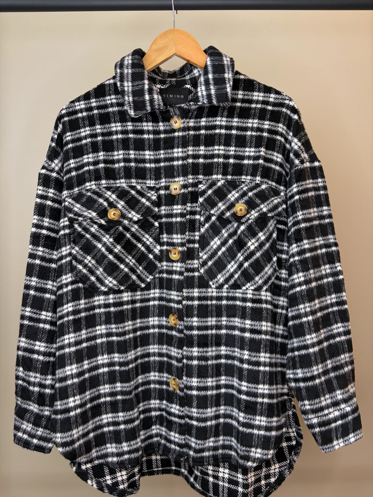 Black Plaid Shacket