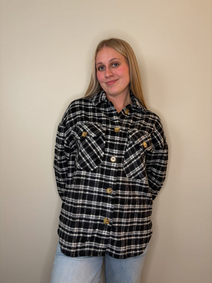 Black Plaid Shacket