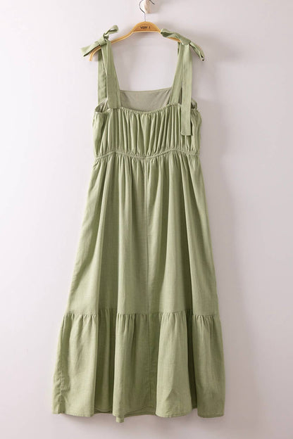 Embroidery Detail Midi Dress