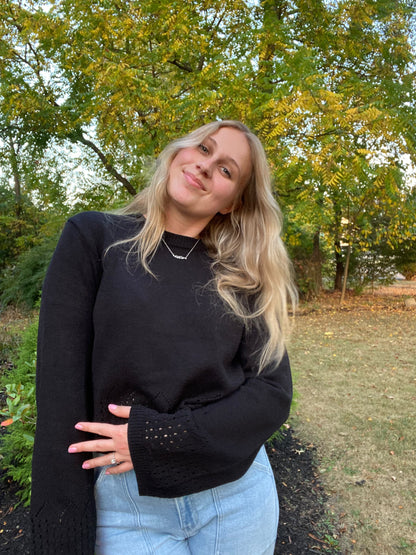 Eyelet Detailed Sweater