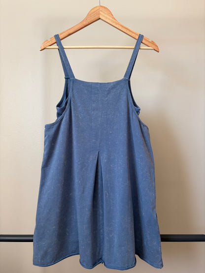 Mineral Washed Mini Dress w/ Shorts Inside 