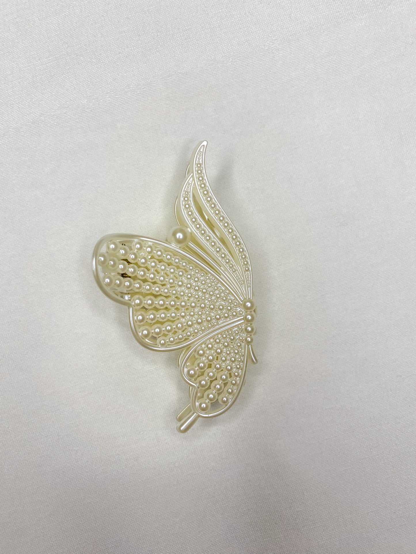 Pearl Butterfly Hair Claw Clips