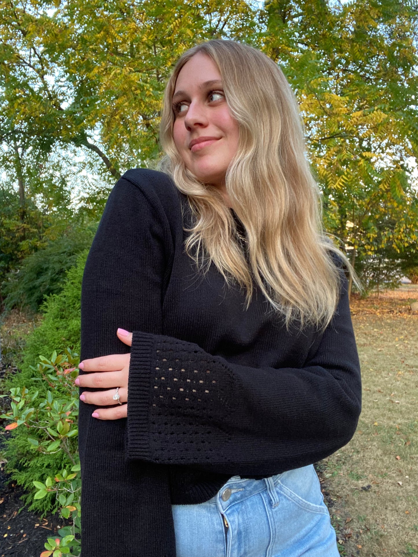 Eyelet Detailed Sweater