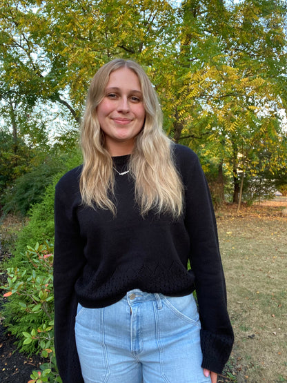 Eyelet Detailed Sweater