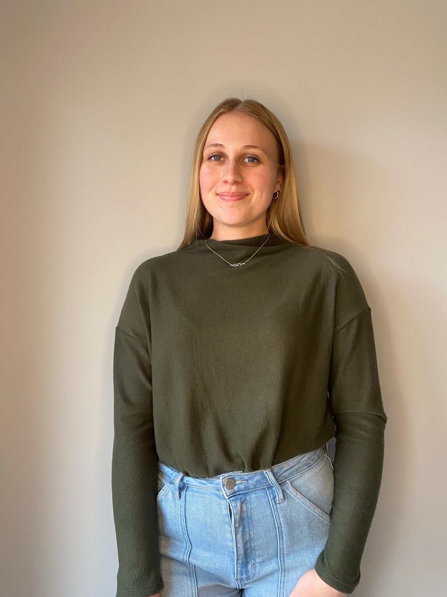 Long-Sleeve Mock-Neck Bodysuit