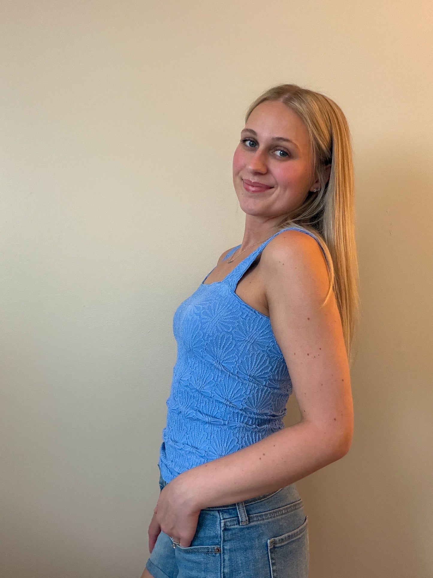 Lace Textured Tank Top
