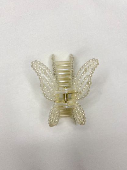 Pearl Butterfly Hair Claw Clips
