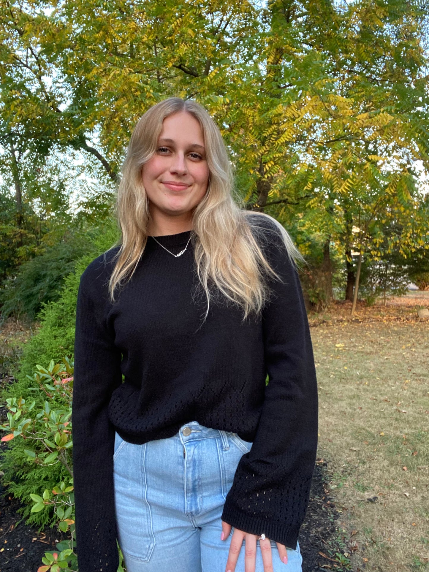 Eyelet Detailed Sweater