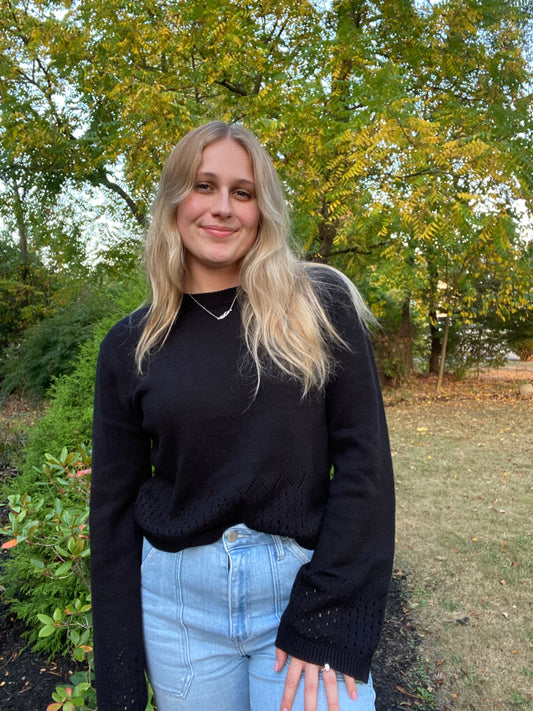 Eyelet Detailed Sweater