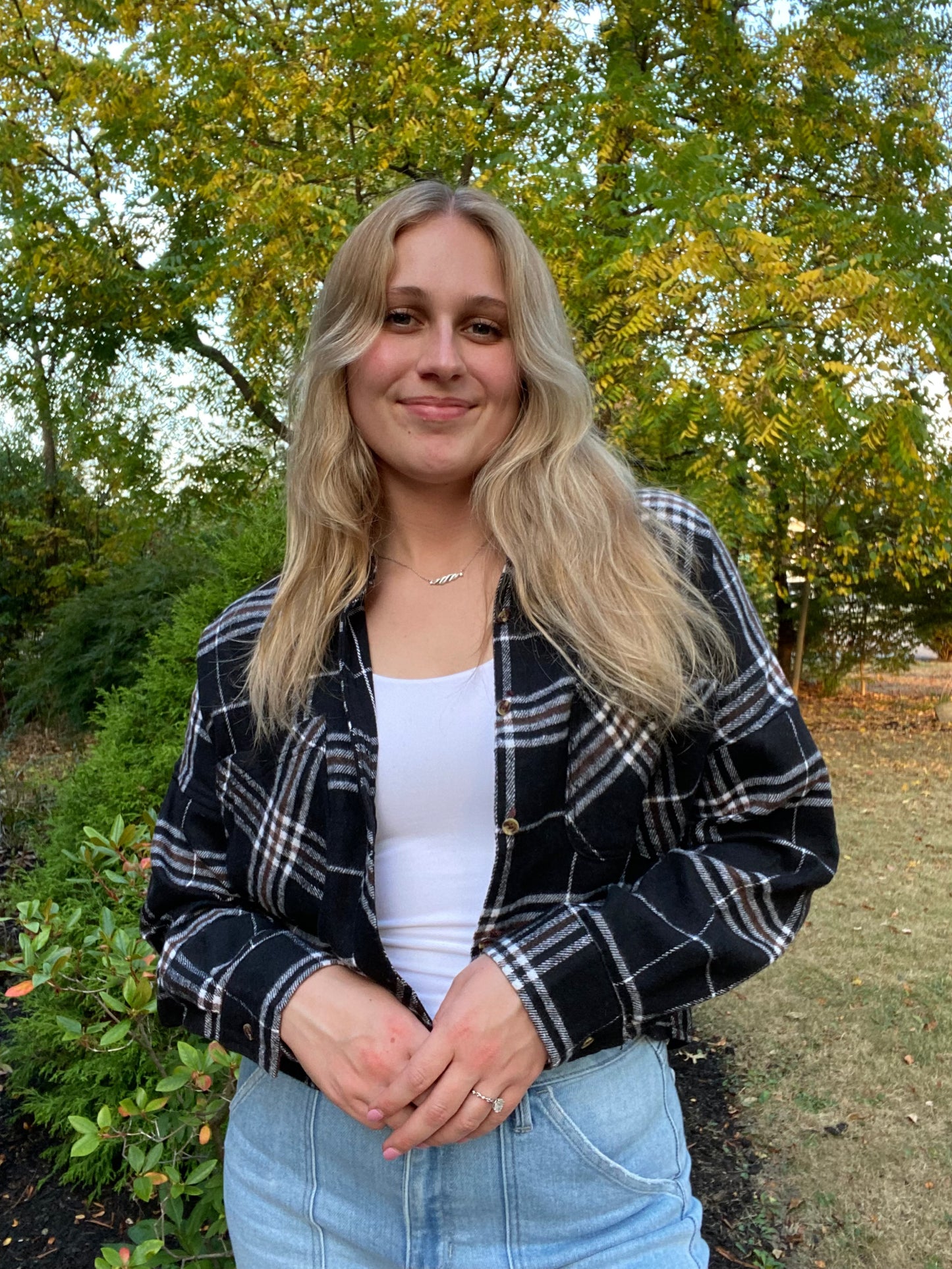 Cropped Long Sleeve Flannel