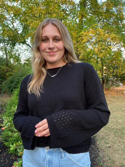 Eyelet Detailed Sweater