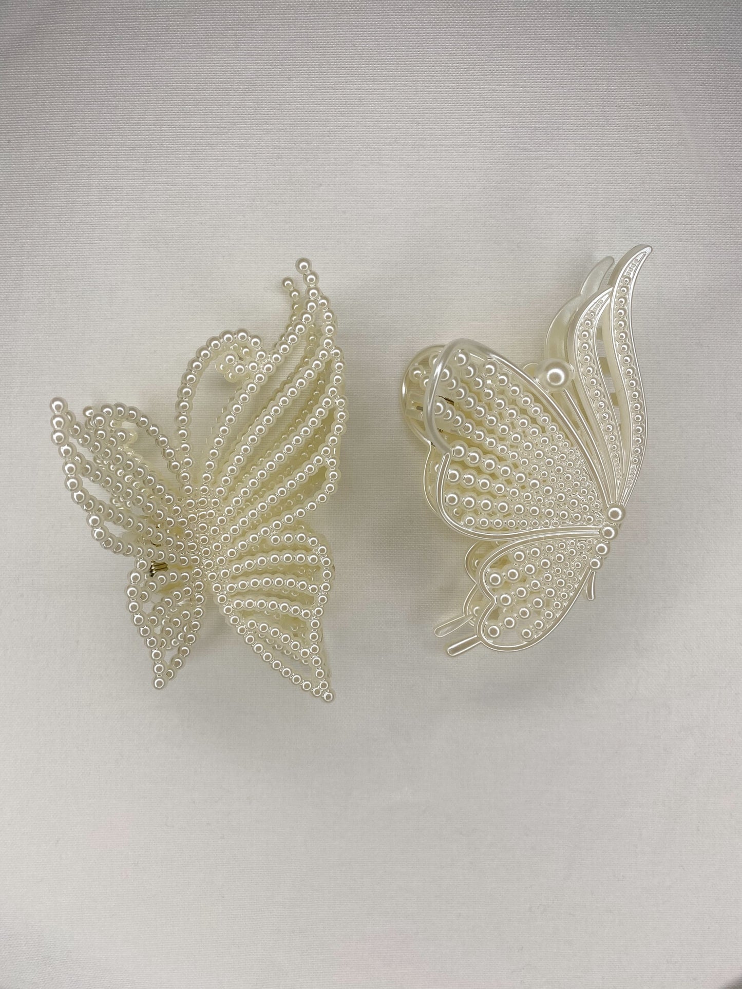 Pearl Butterfly Hair Claw Clips