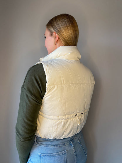 Cropped Puffer Vest