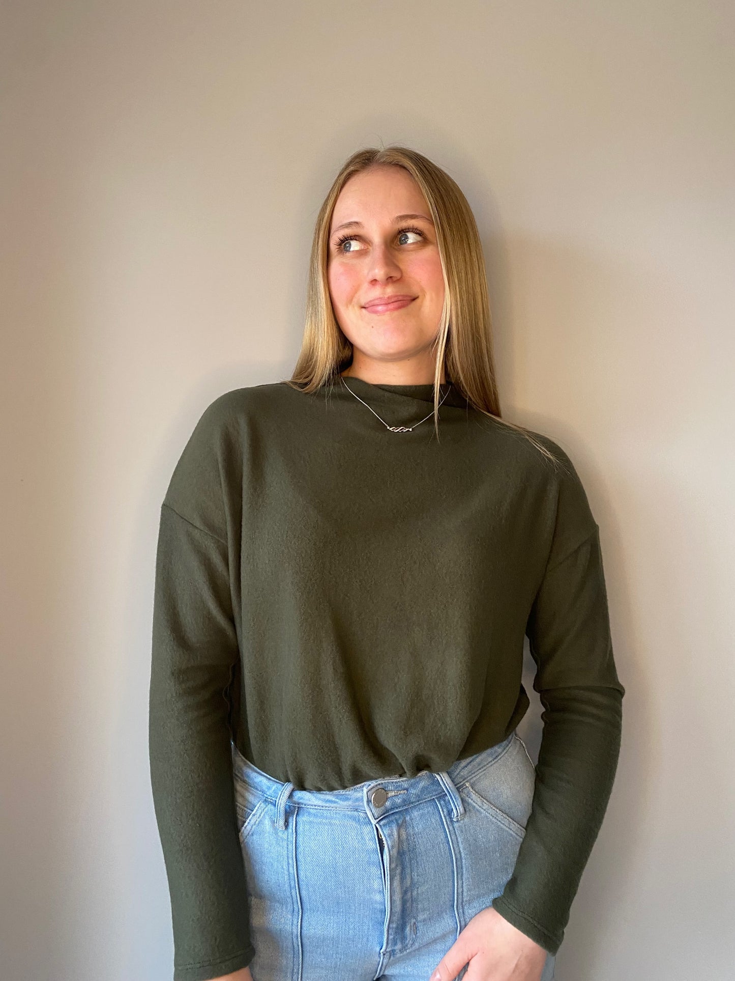 Long-Sleeve Mock-Neck Bodysuit