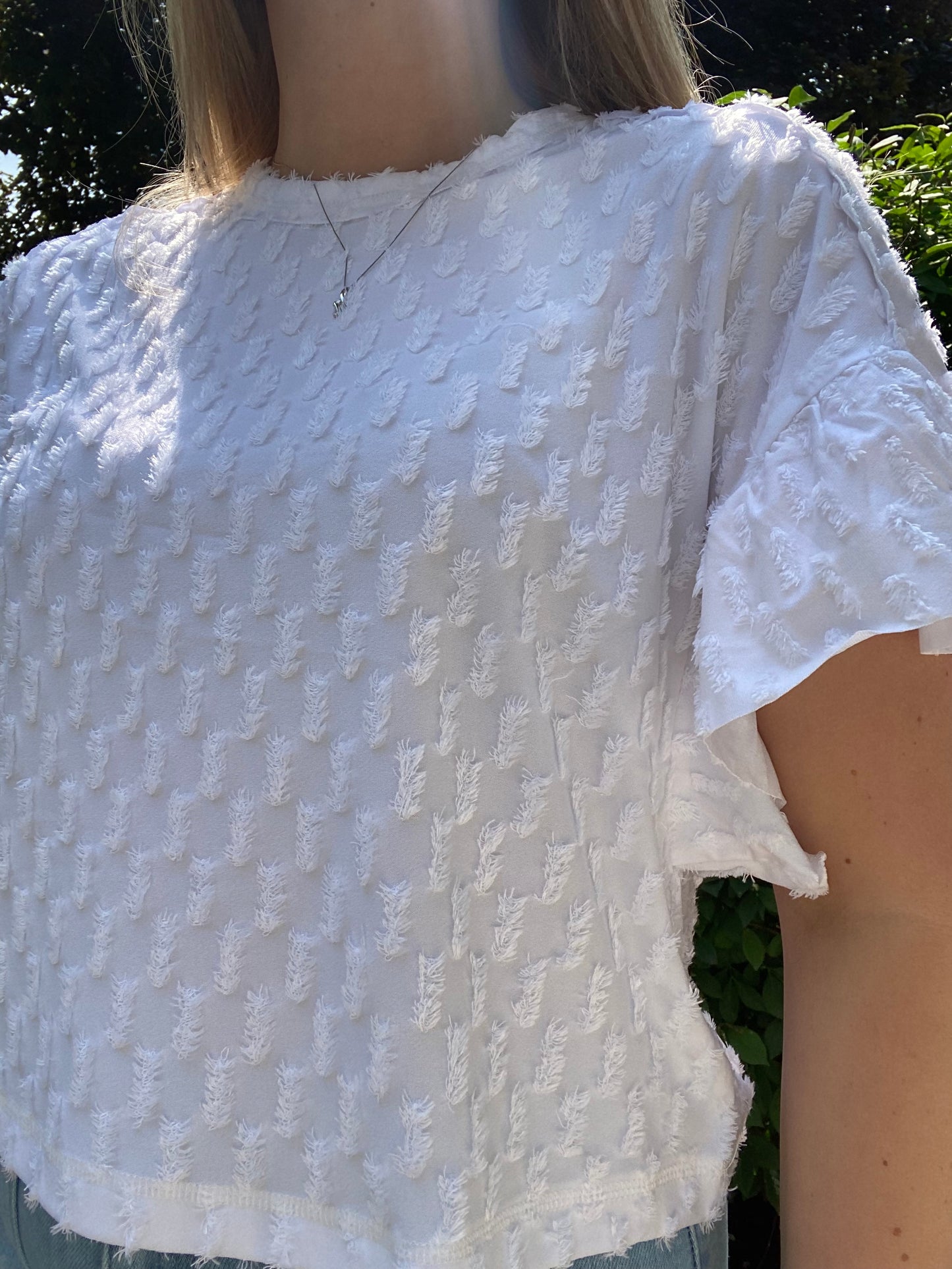 Textured Knit Casual Blouse