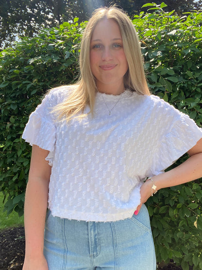 Textured Knit Casual Blouse