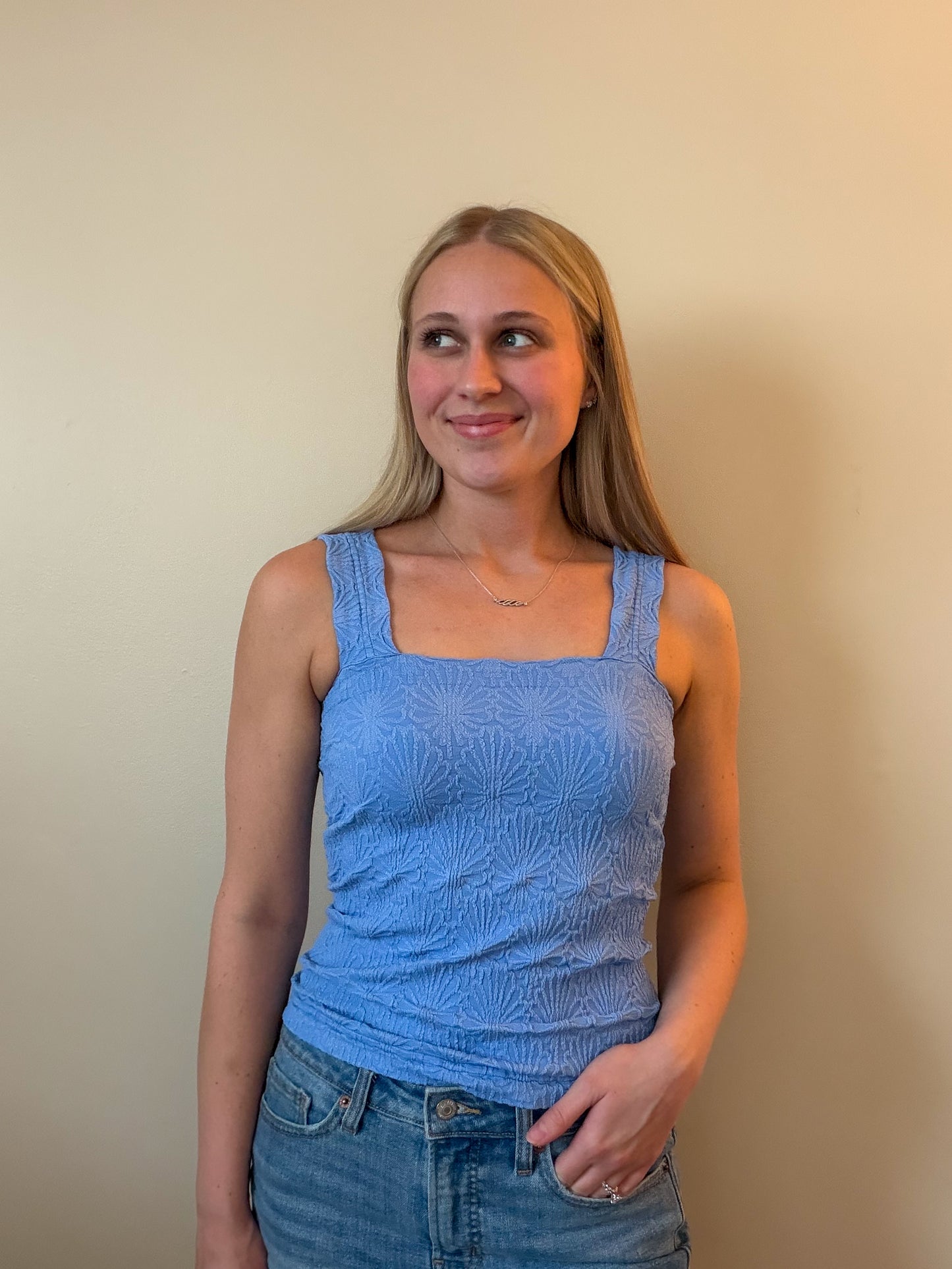 Lace Textured Tank Top