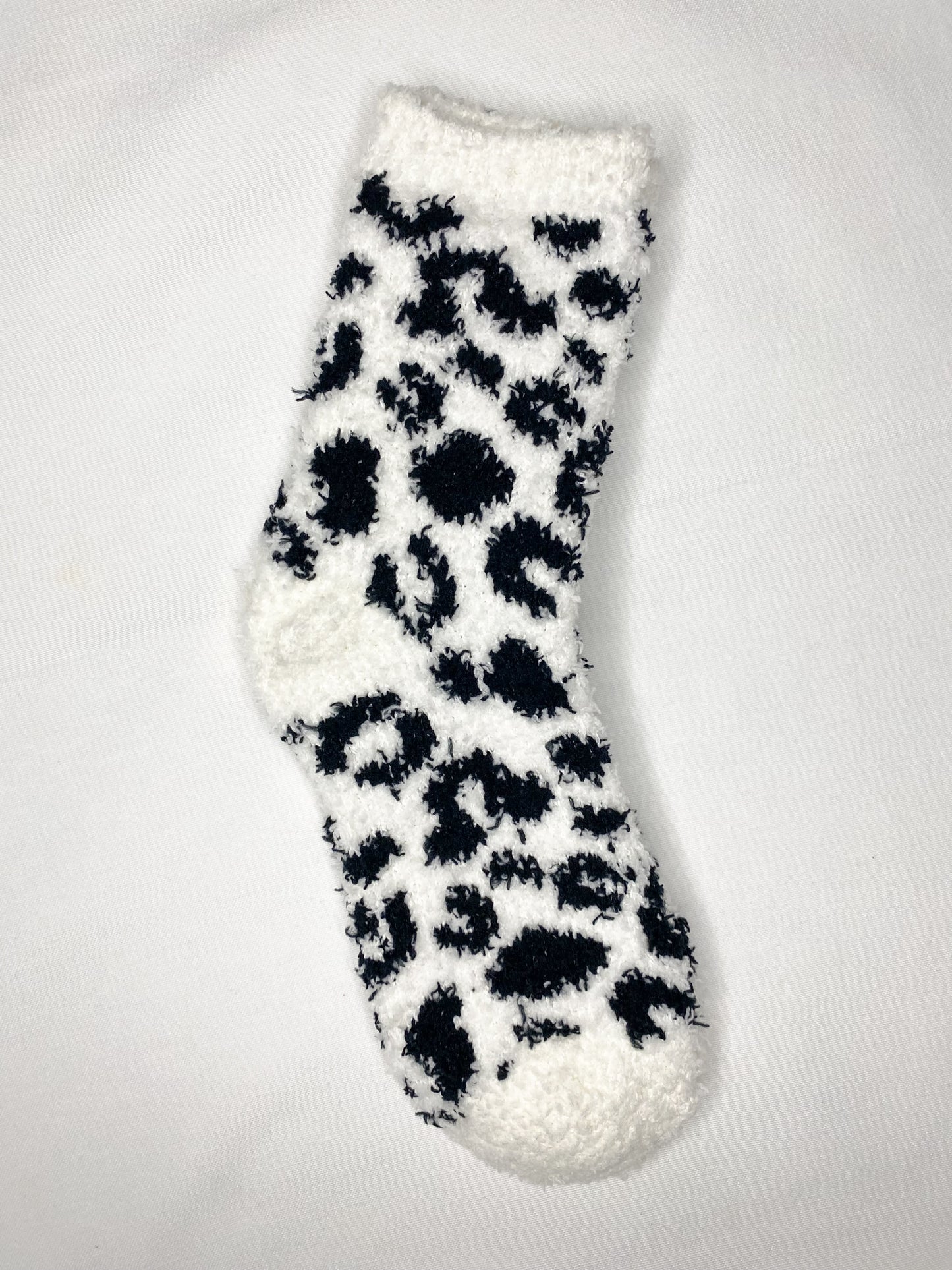 Leopard Print Fuzzy Socks