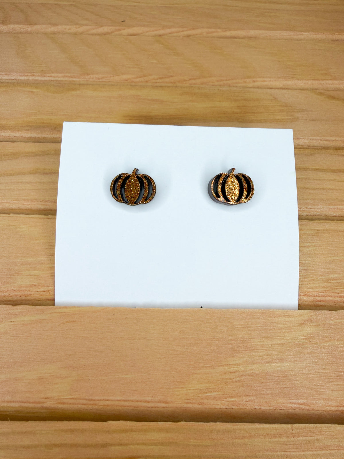 Copper Pumpkin Stud Earrings