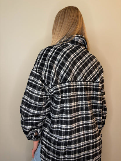 Black Plaid Shacket