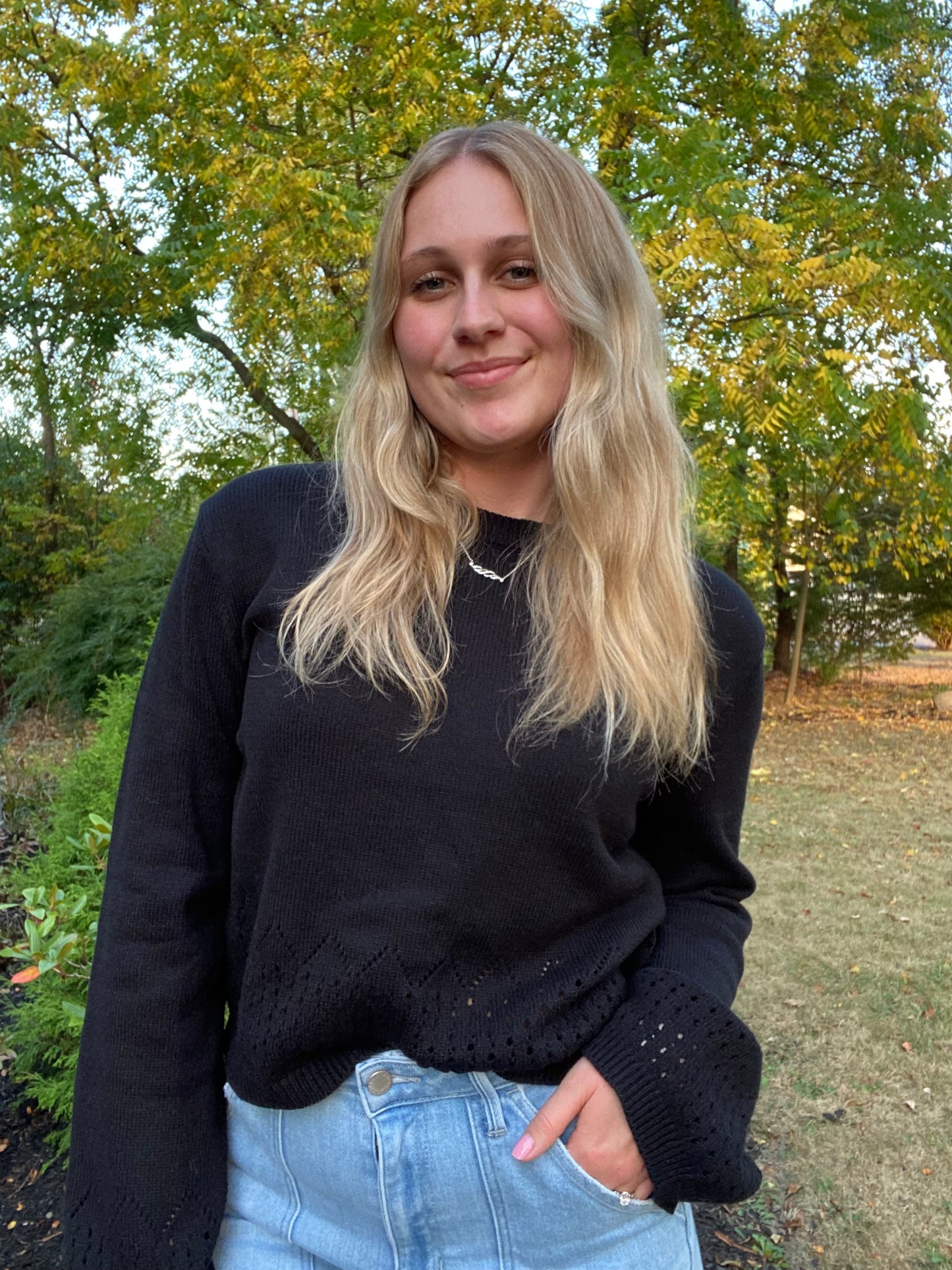 Eyelet Detailed Sweater