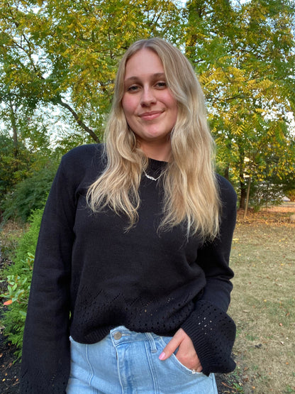 Eyelet Detailed Sweater