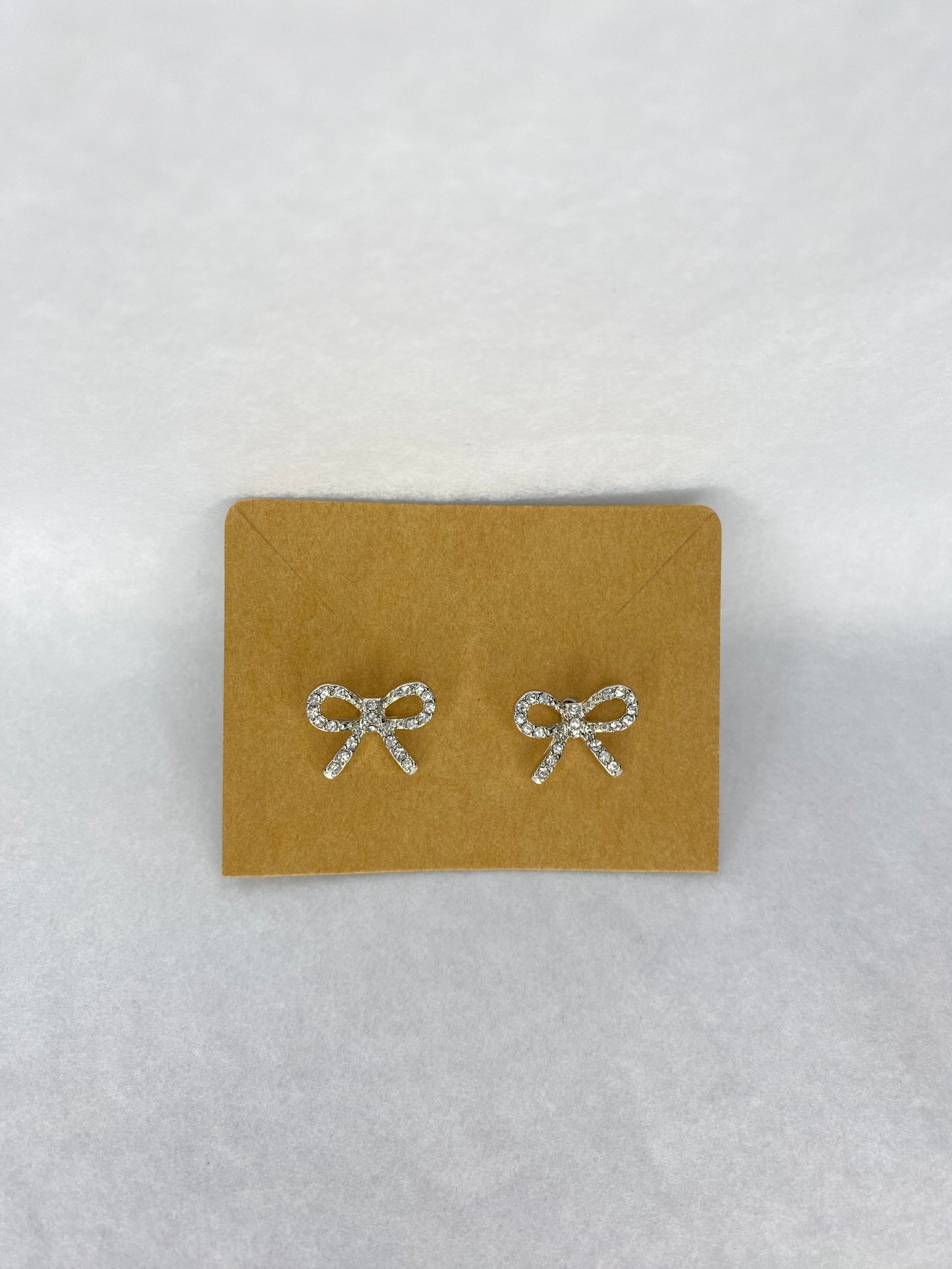 Gem Bow Stud Earrings