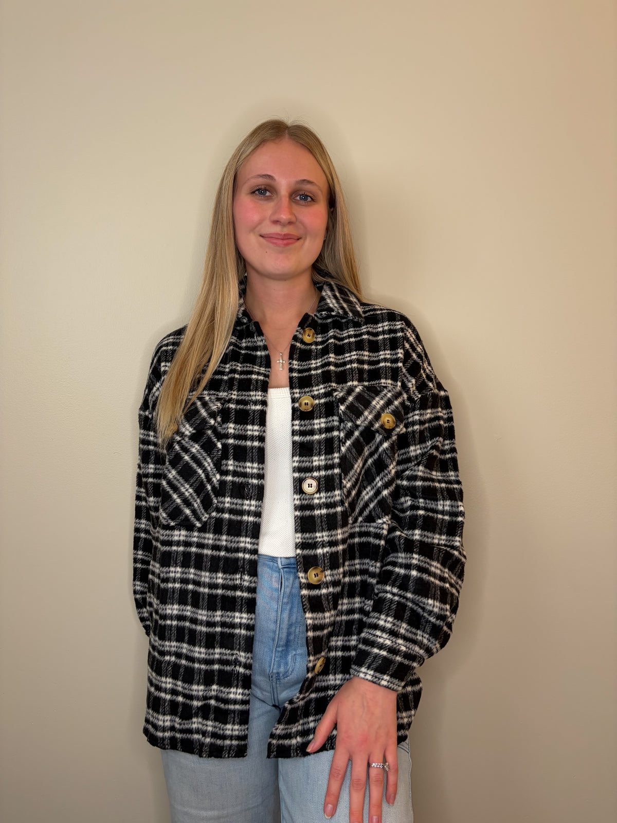 Black Plaid Shacket