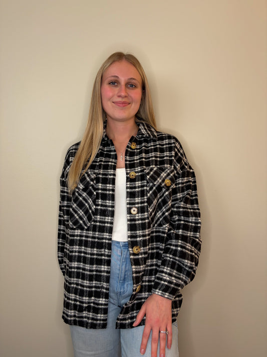 Black Plaid Shacket