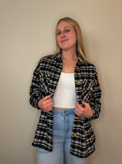 Black Plaid Shacket