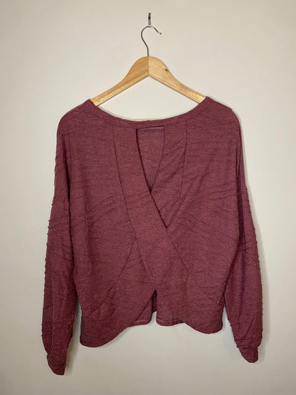 Overlap Back Long-Sleeve