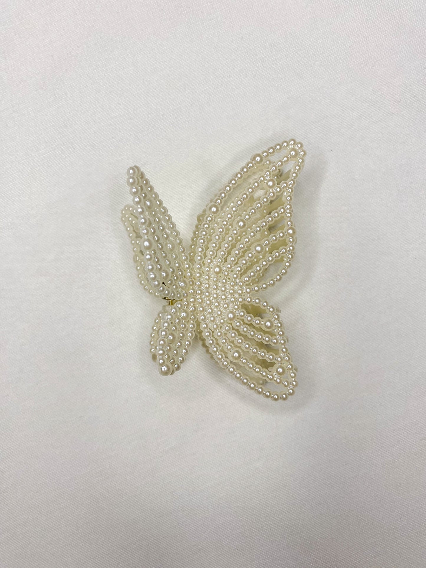 Pearl Butterfly Hair Claw Clips