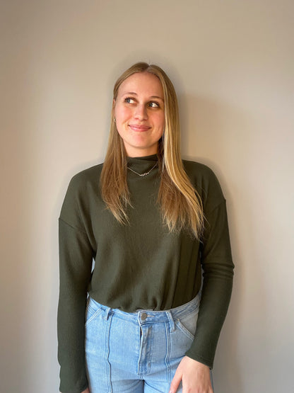 Long-Sleeve Mock-Neck Bodysuit